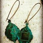 Bohemian earrings in Verdig..