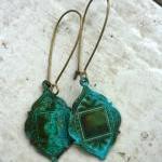 Bohemian earrings in Verdig..