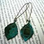 Bohemian earrings in Verdig..