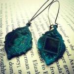 Bohemian earrings in Verdig..
