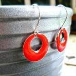 Lady in red. Red Enameled a..