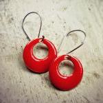 Lady in red. Red Enameled a..